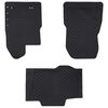 vidaXL Car Mat 3 pcs Black Rubber