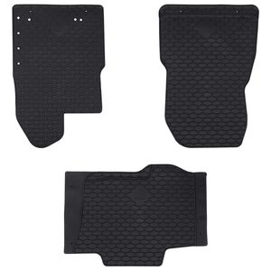 vidaXL Car Mat 3 pcs Black Rubber