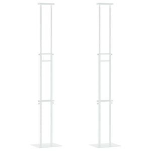 vidaXL Trade Show Displays 2 pcs White 30 x 23.5 x 210 cm Steel
