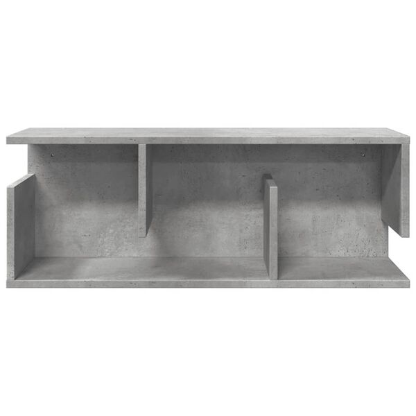 vidaXL Wall Cabinet 80x20x30 cm Concrete Grey Engineered Wood