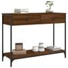 vidaXL Console Table Brown Oak 100x34.5x75 cm Engineered Wood