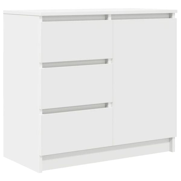 vidaXL Sideboard with Drawer White 71x35x65 cm Engineered Wood