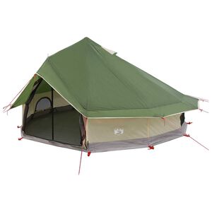 vidaXL Tipi Tent 18-Person Green Polyester and Steel