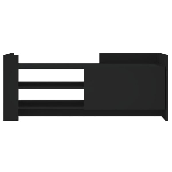 vidaXL TV Cabinet Black 100x35x40 cm Engineered Wood