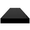 vidaXL Floating Wall Shelf Black 120x23.5x3.8 cm MDF