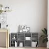vidaXL Book Cabinet/Sideboard Grey Sonoma 66x30x130 cm Engineered Wood