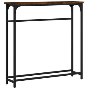 vidaXL Console Table | Smoked oak | Engineered wood, metal | Compact