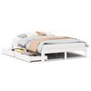 vidaXL Bed Frame with Drawers without Mattress White 140x200 cm