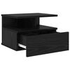vidaXL Floating Nightstand with Drawer 2 pcs Black Oak 40 x 31 x 28 cm