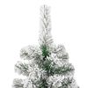 vidaXL Artificial Hinged Christmas Tree Green and White 180 cm