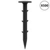 vidaXL Plastic Pegs 500 pcs Black &Oslash;3 x 11 cm Plastic