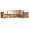 vidaXL Outdoor Sofa Set 4 pcs Natural Solid Acacia Wood