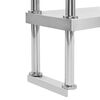 vidaXL Kitchen Work Table with Overshelf 120x60x150 cm Stainless Steel