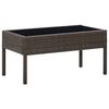 vidaXL Garden Table | Brown | PE Rattan | Medium | Durable | Garden Table