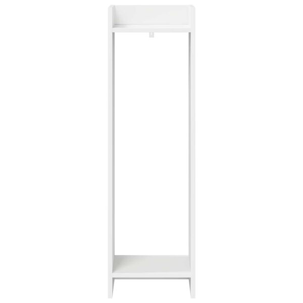 vidaXL Plant Stand with Shelf White 30 x 30 x 100 cm Engineered Wood