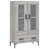 vidaXL Highboard Grey Sonoma 69,5x31x115 cm Engineered Wood