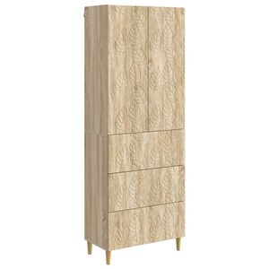 vidaXL Cabinet Set 2 pcs 66 x 34.5 x 90 cm Engineered Wood Sonoma Oak
