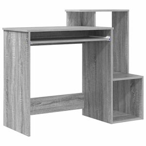 vidaXL Desk Grey Sonoma 106 x 41 x 88.5 cm Engineered Wood