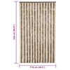 vidaXL Fly Curtain Dark Brown and Beige 118x220 cm Chenille
