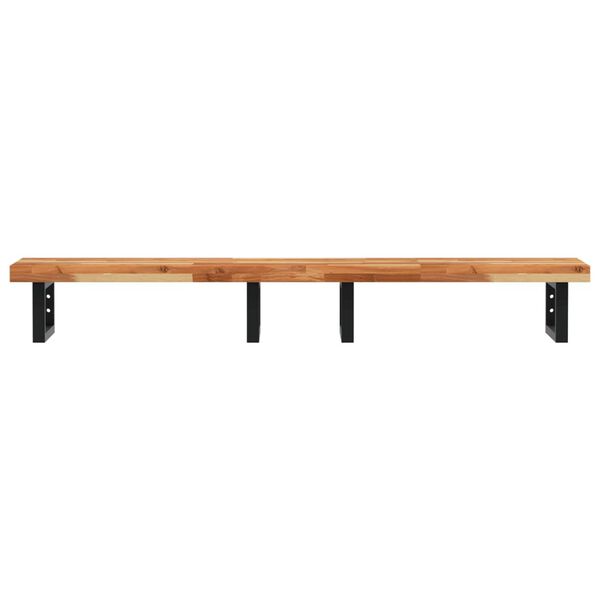 vidaXL Basin Shelf Wall Mounted Steel and Solid Wood Acacia