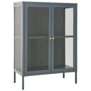 vidaXL Sideboard | Anthracite | Powder-coated steel | Compact | Adjustable Feet