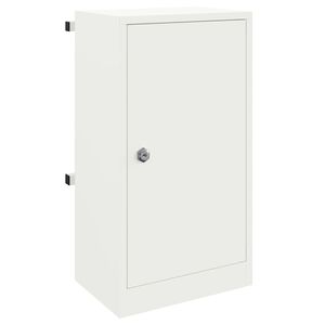 vidaXL Mailbox with Storage with Door White 30 x 20 x 55 cm Steel