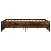 vidaXL Bed Frame without Mattress Smoked Oak 120x190 cm Small Double