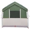 vidaXL Family Tent with Roof Green and White 324 x 255 x 230 cm