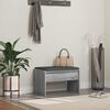vidaXL Hall Bench with Cushion Grey Sonoma 63 x 38 x 40 cm