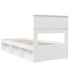 vidaXL Bed Frame with Headboard White 90 x 200 cm Solid Pine Wood