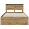 vidaXL Bed Frame Artisian Oak 120 x 190 cm Engineered wood