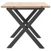 vidaXL Coffee Table X-Frame 90x40x45 cm Solid Wood Pine and Steel