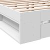 vidaXL Bed Frame with Drawers without Mattress White 200x200 cm