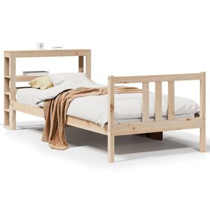 vidaXL Bed Frame with Headboard without Mattress 75x190 cm Small Single