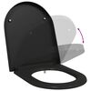 vidaXL Toilet Seat Black 49 x 36 x 4 cm Duroplast