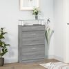 vidaXL Shoe Cabinet Grey Sonoma 63x24x104 cm Engineered Wood