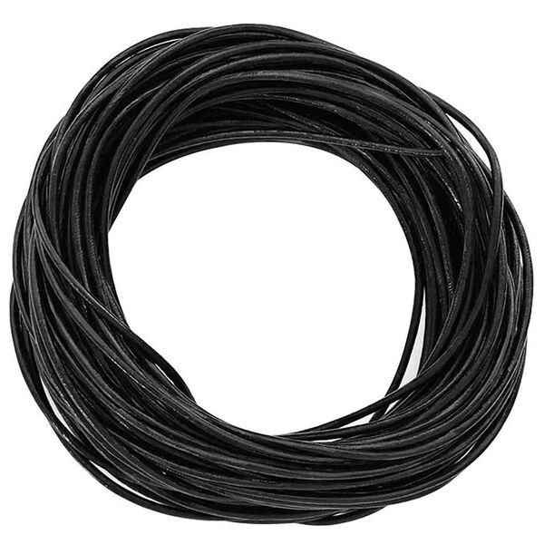 vidaXL Leather Cord Black &Oslash;1 mm x 10 m Leather