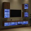 vidaXL TV Wall Units with LED 5 pcs Artisan Oak Engineered Wood