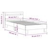 vidaXL Bed Frame without Mattress with LED Lights Brown Oak 90x190 cm Single