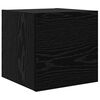 vidaXL TV Cabinet Set Wall-mounted 9 pcs Black Oak Engineered Wood