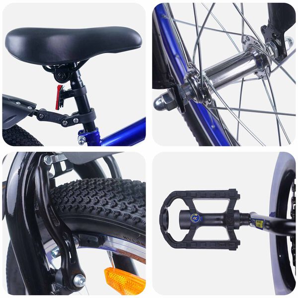 vidaXL Kids Bike 20'' for 6-11 Years Old Blue Black