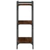 vidaXL Bookcase 3-Tier Brown Oak 60x30x86 cm Engineered Wood