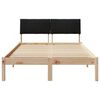 vidaXL Bed frame Brown and black 120 x 190 cm Solid pine wood