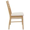 vidaXL Dining Chairs 2 pcs Natural 43 x 54 x 89 cm Solid Rubber Wood