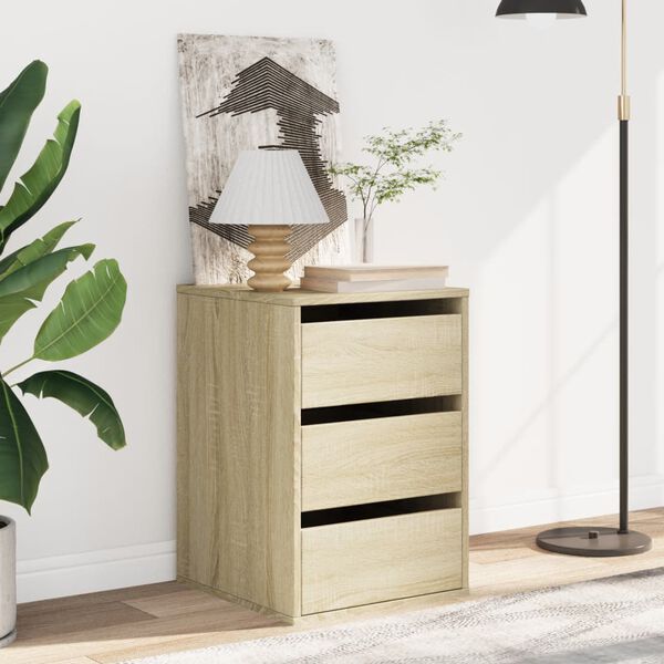 vidaXL Corner Chest of Drawers Sonoma Oak 40x41x58 cm Engineered Wood