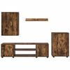 vidaXL TV Cabinet Set Wall-mounted 4 pcs Somoked Oak Engineered wood