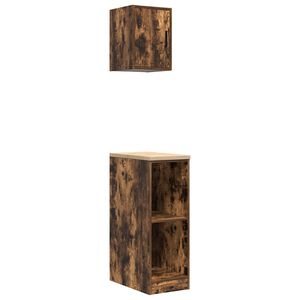vidaXL Garage Cabinets 2 pcs Smoked Oak Engineered Wood