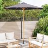 vidaXL Garden Parasol Dark Grey &Oslash; 270 x 260 cm Bamboo