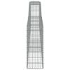 vidaXL Arched Gabion Baskets 25 pcs 400x30x80/100 cm Galvanised Iron