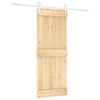 vidaXL Sliding Door with Hardware Set 80x210 cm Solid Wood Pine